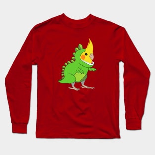 FUnny Cockatiel Dinosaur Doodle Long Sleeve T-Shirt